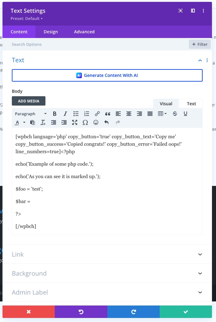 Example of custom whitelabeling.